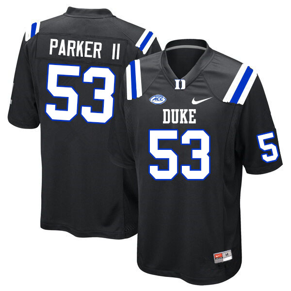 Men #53 Brian Parker II Duke Blue Devils College Football Jerseys Sale-Black - Click Image to Close